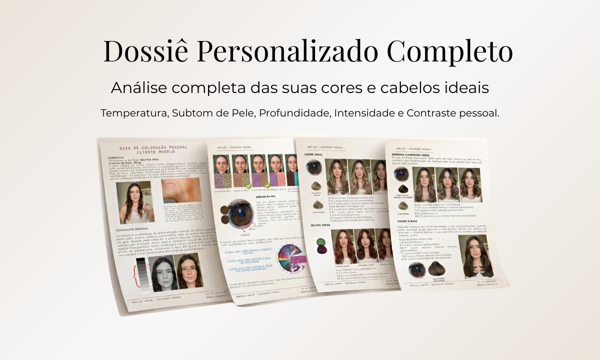 Exemplo de material de análise — cartela de cores