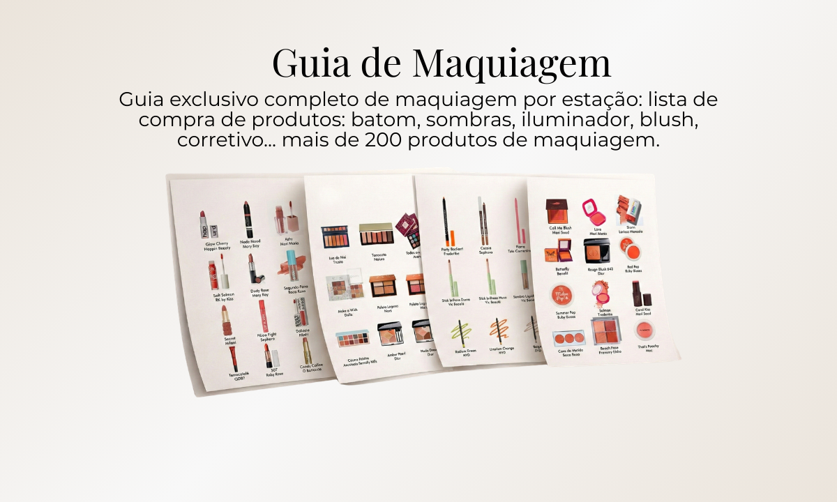 Guia de maquiagens personalizado