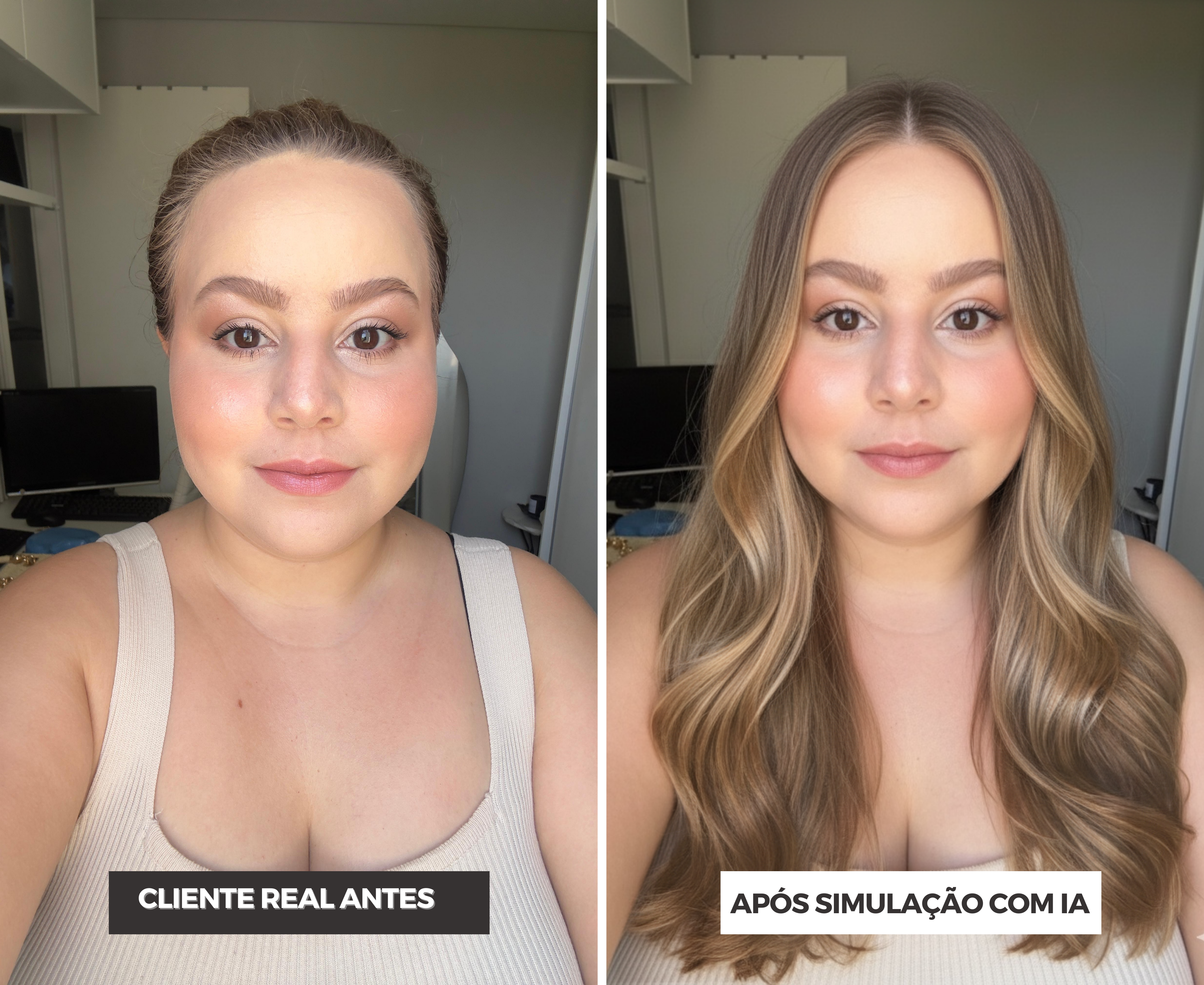 Simulação IA — transformação capilar 4